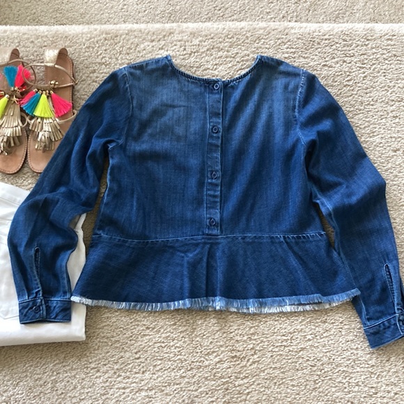 Cloth & Stone Long Sleeve Peplum Blouse - Picture 6 of 7